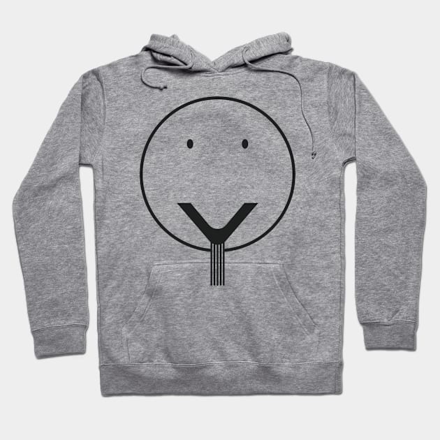 Yes face-Black. Hoodie by ezunique